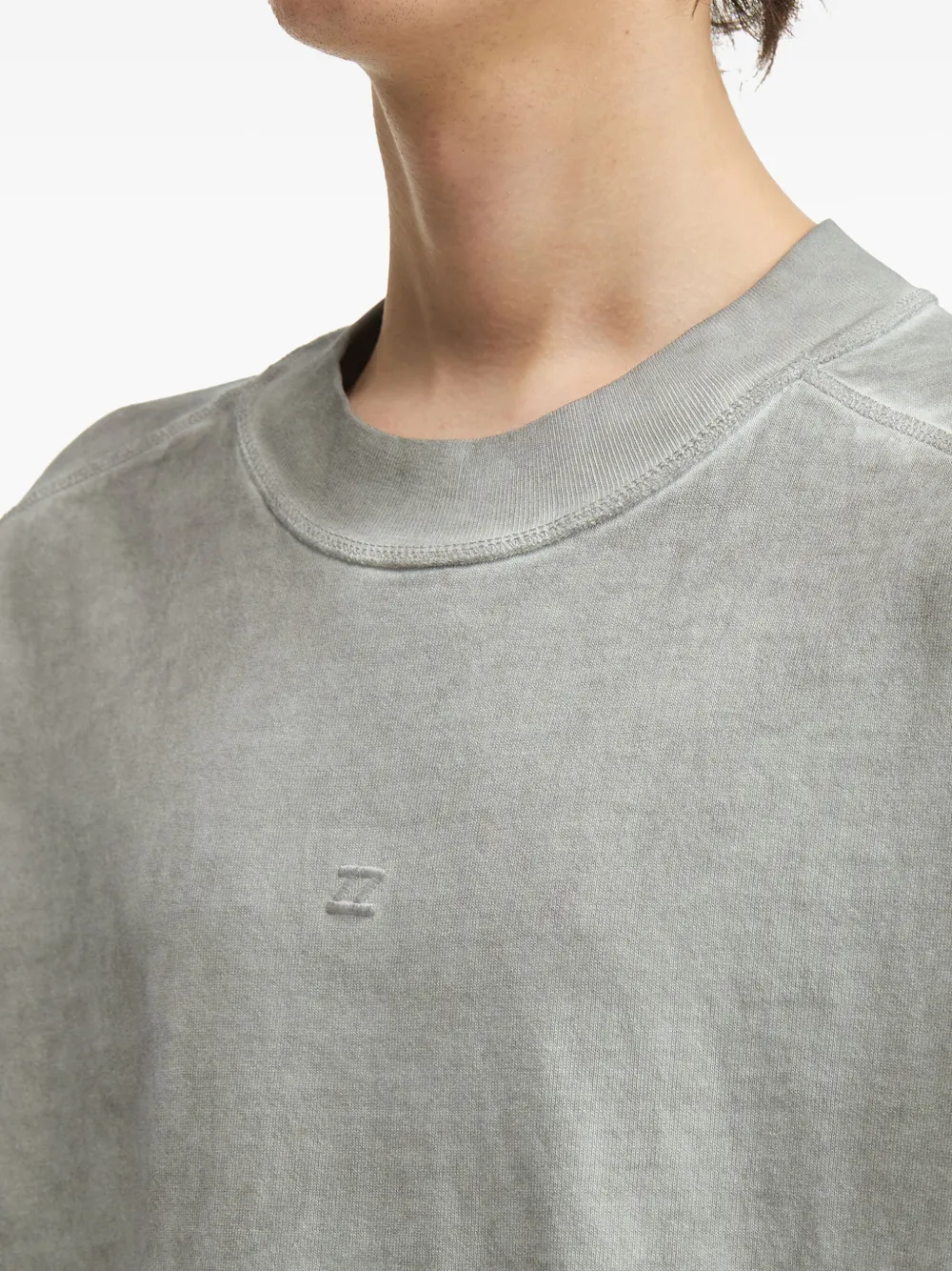 Izzue Long-sleeve Panelled T-shirt In Gray