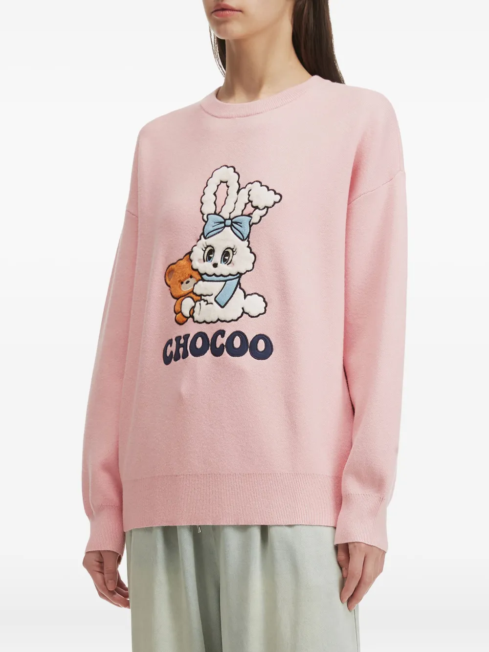 CHOCOOLATE Sweater met ronde hals Roze