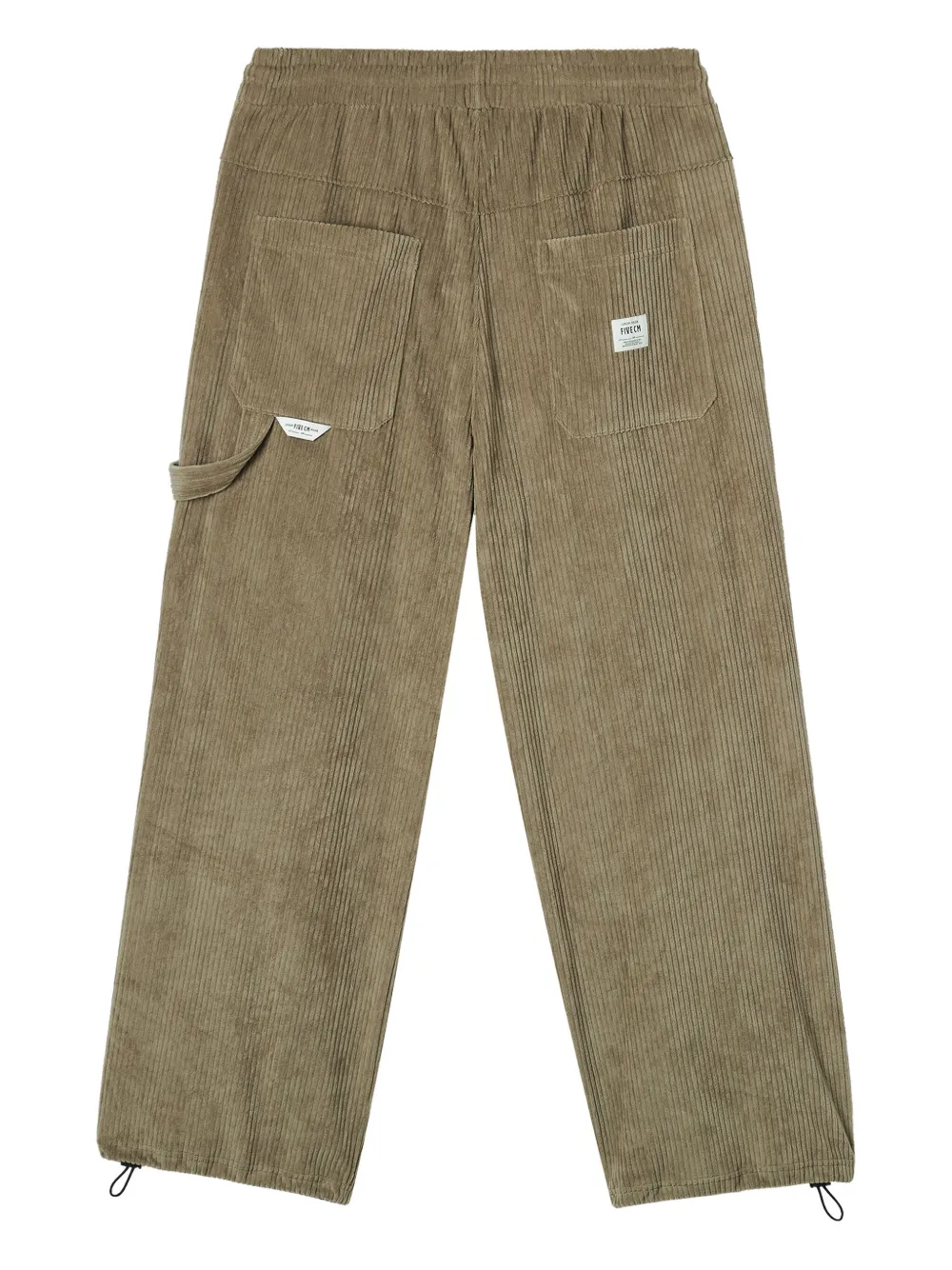 FIVE CM Ribfluwelen broek met geplooide voorkant - Bruin