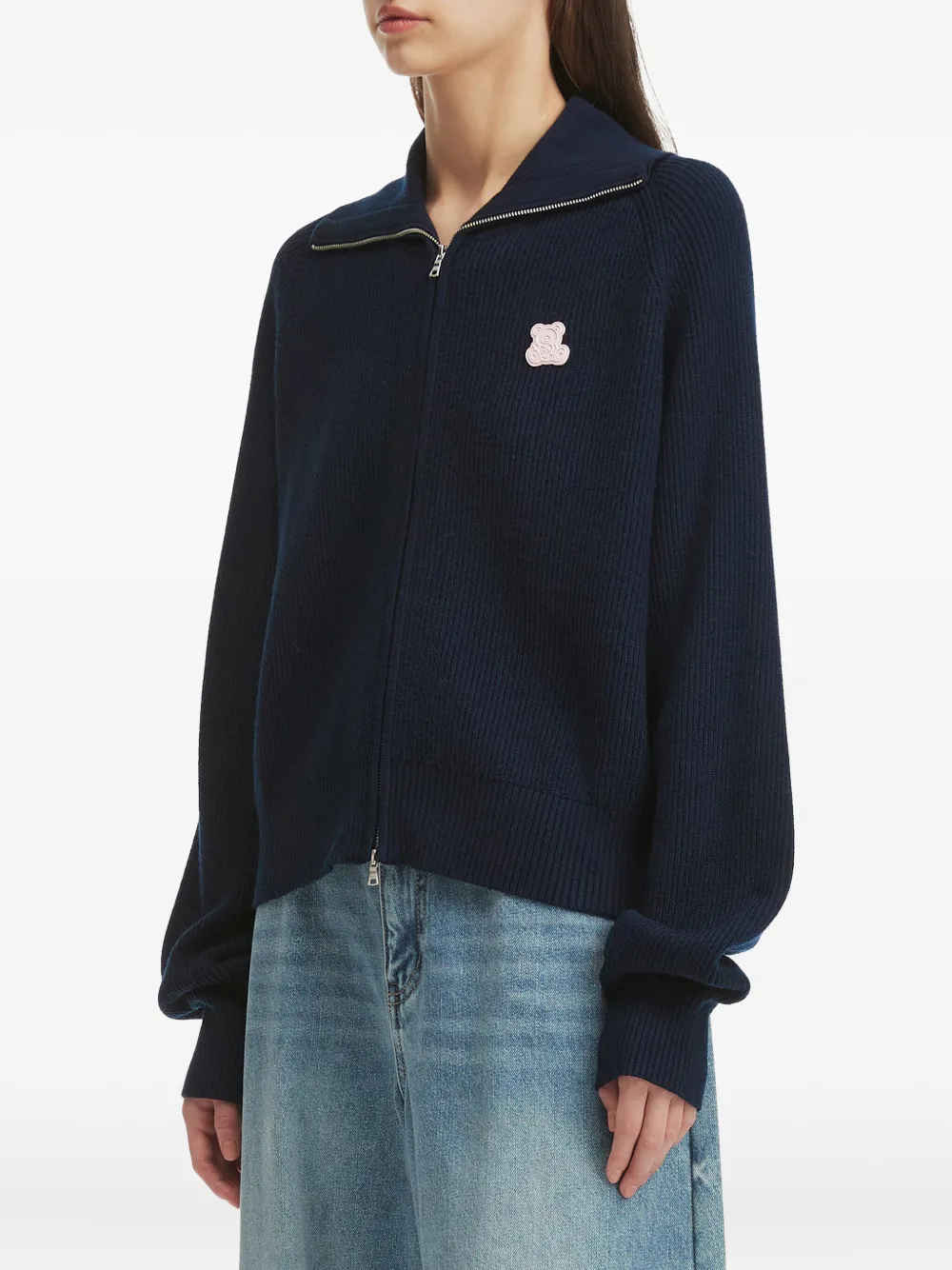 CHOCOOLATE Ribgebreid vest Blauw