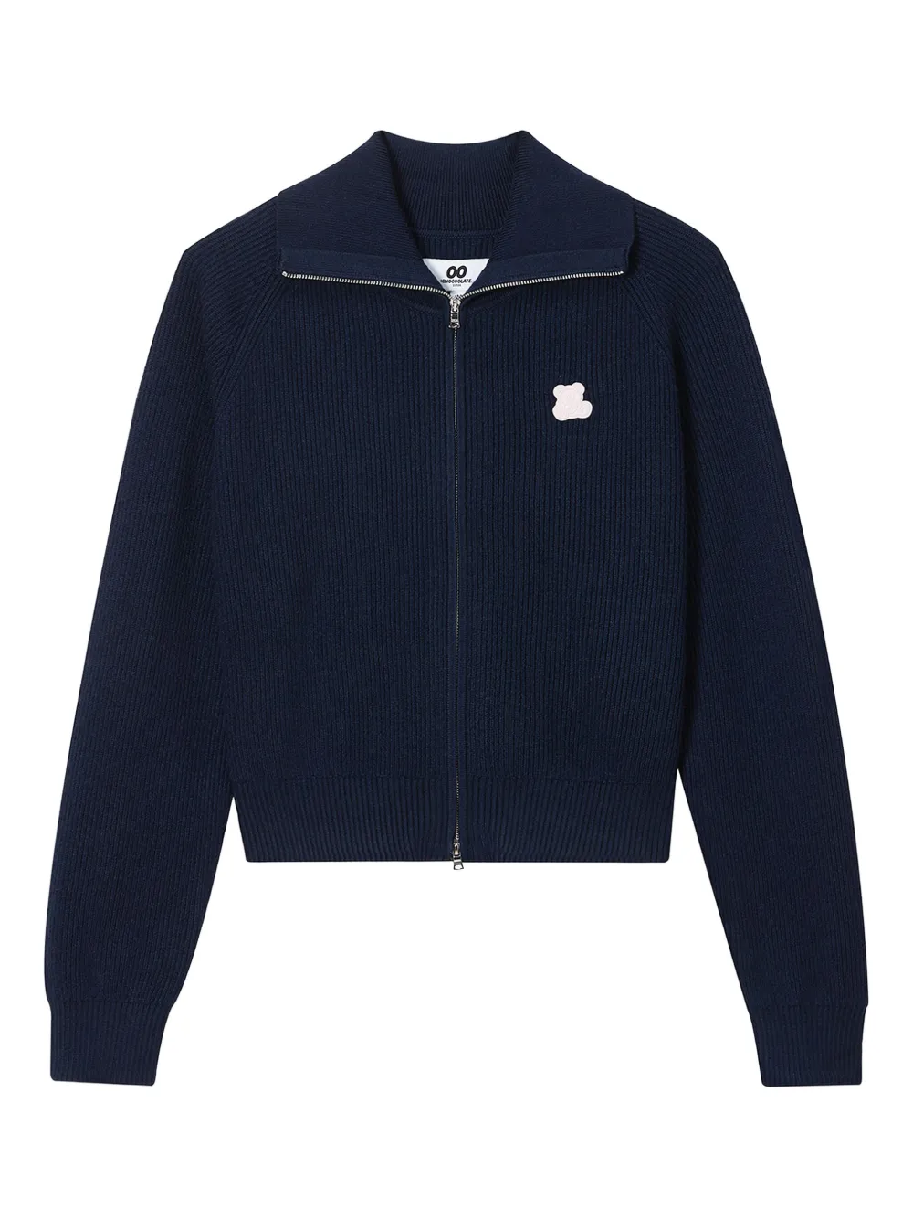 Chocoolate Ribbed-knit Cardigan In Blue