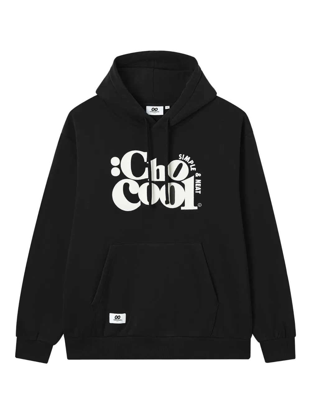 CHOCOOLATE logo-print hooded sweatshirt | Black | Image 1