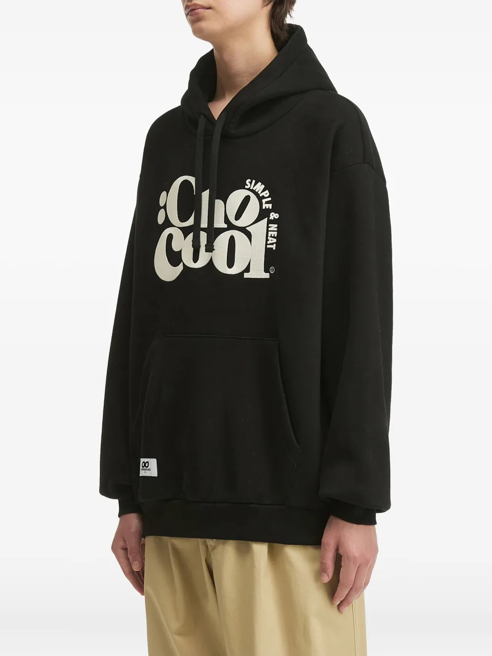 Chocoolate Logo-print Hooded Sweatshirt In Black