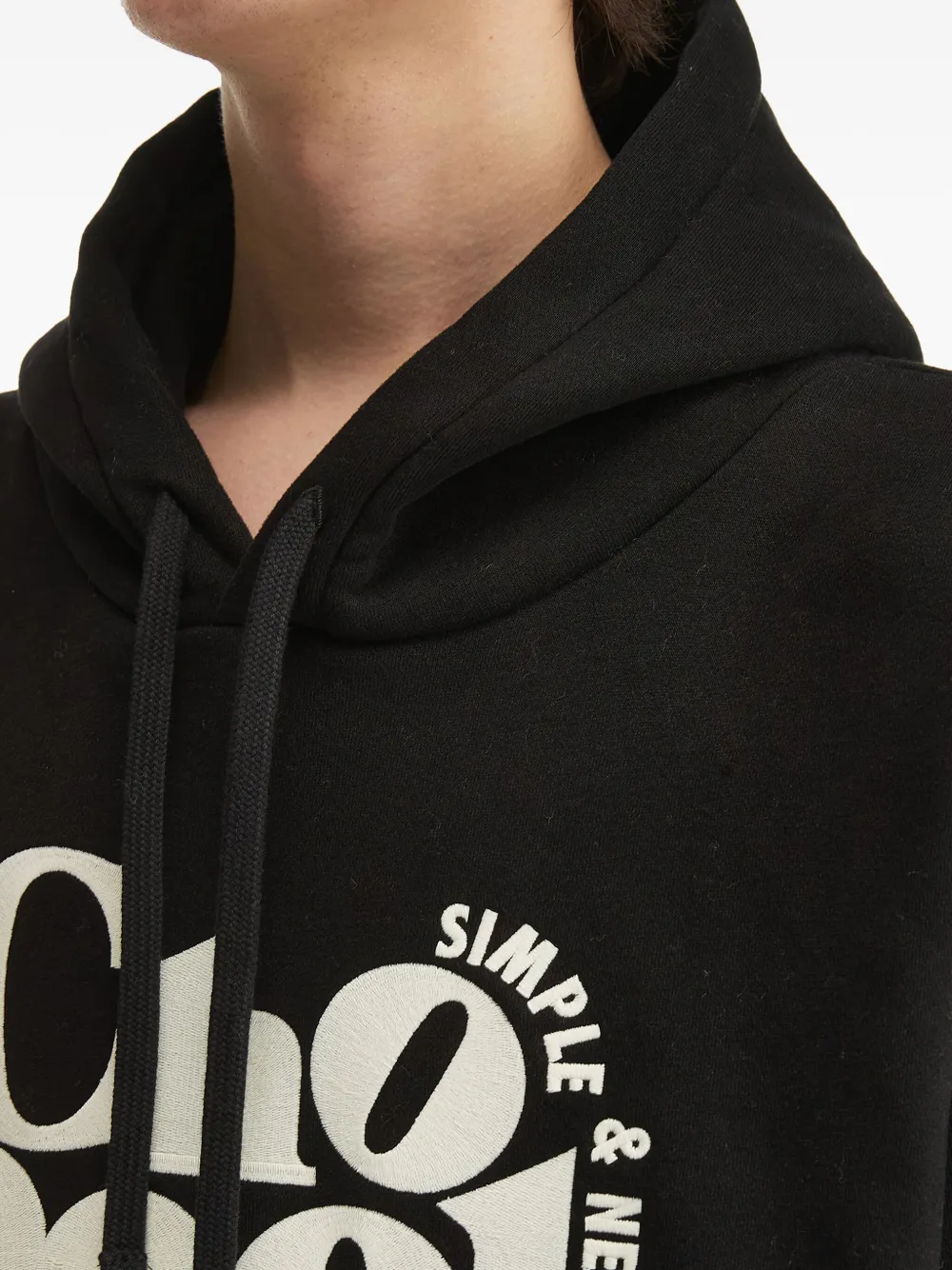 Chocoolate Logo-print Hooded Sweatshirt In Black