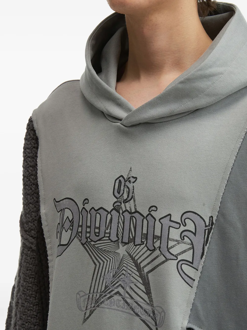 FIVE CM Kabelgebreide hoodie met vlakken Grijs