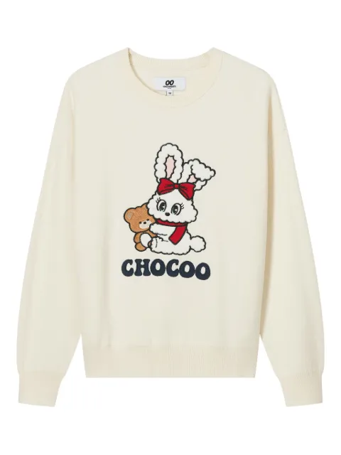 CHOCOOLATE suéter con bordado de osito