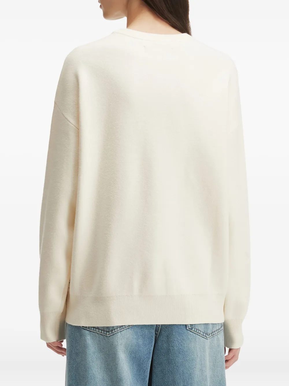 Chocoolate Bunny Teddy Bear-embroidered Sweater In Neutral
