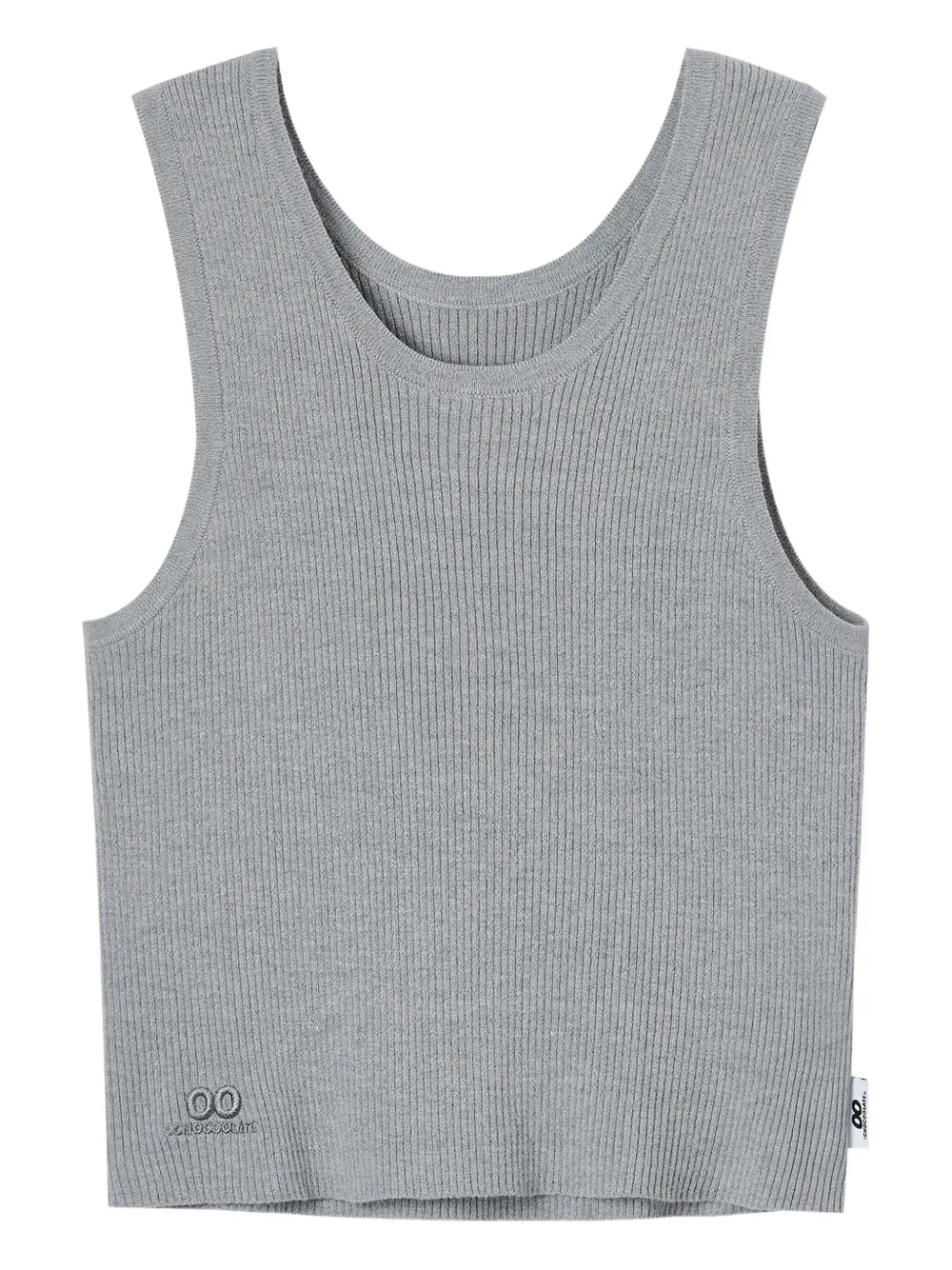 Chocoolate Cable-knit Embroidered-logo Cardigan Set In Gray
