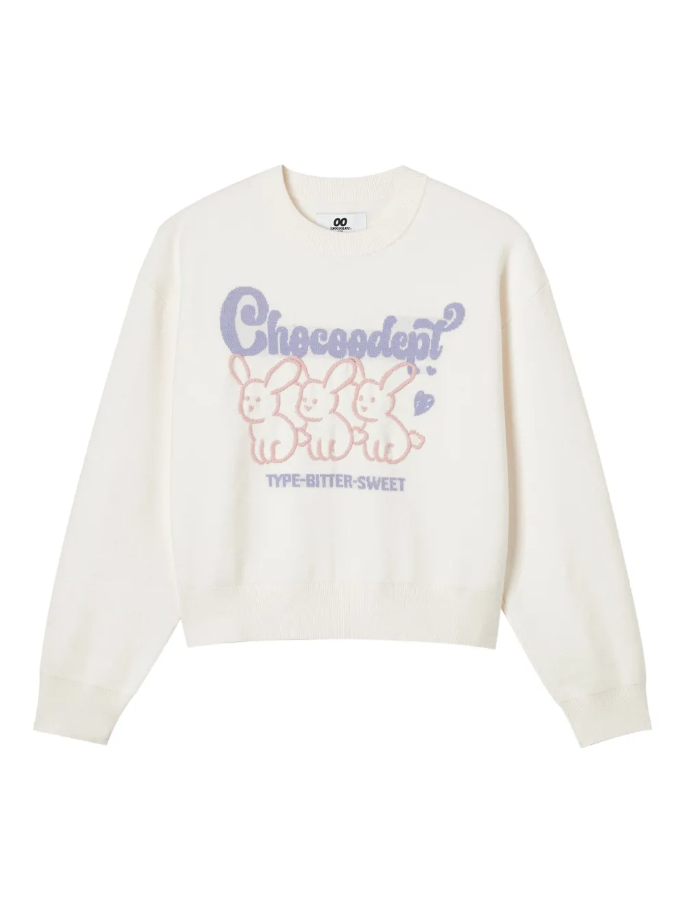 Chocoolate Crew Neck Sweater In White