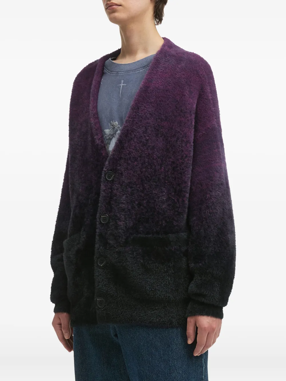 FIVE CM Ombré vest met V-hals Paars