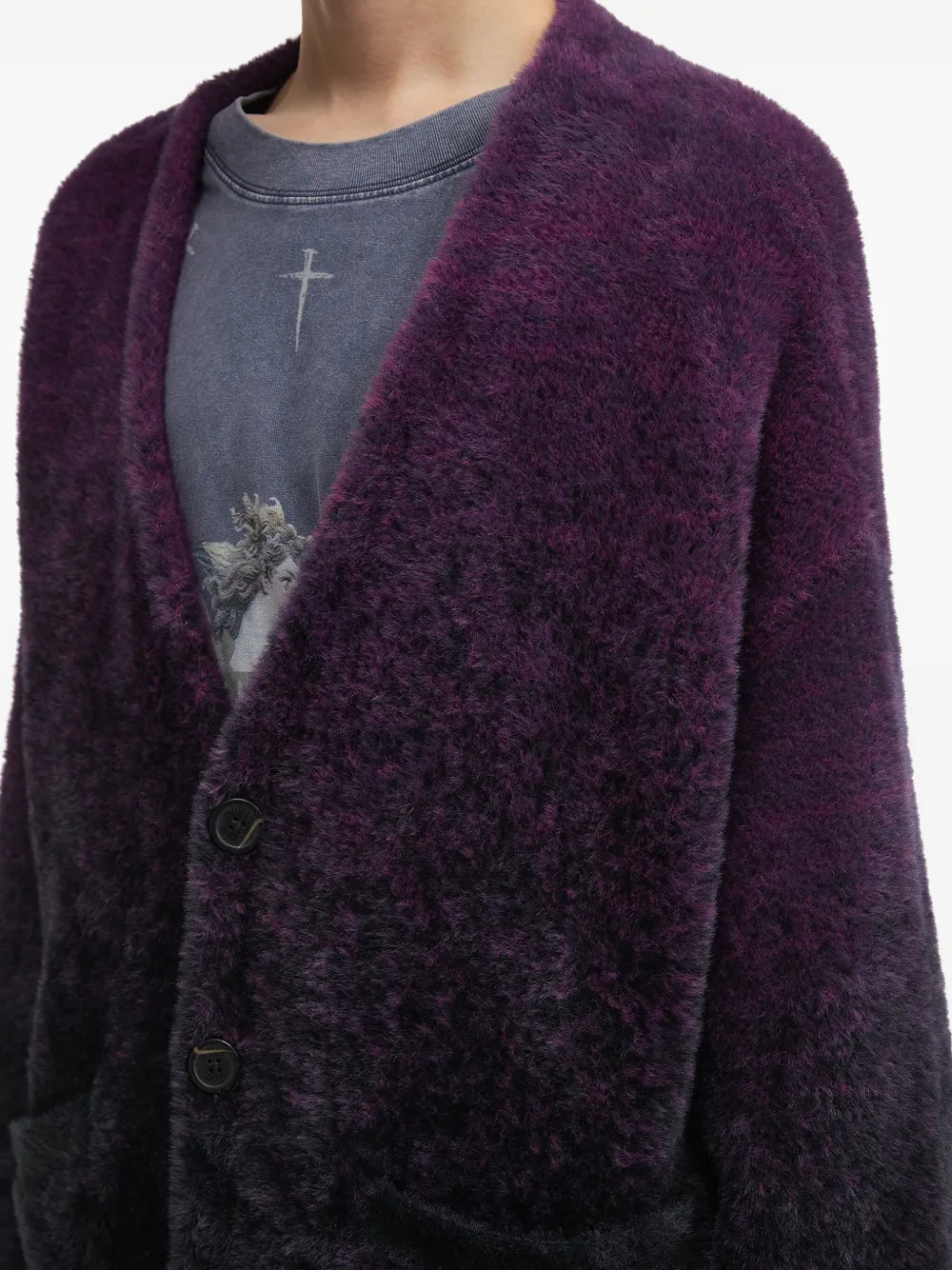 FIVE CM Ombré vest met V-hals Paars