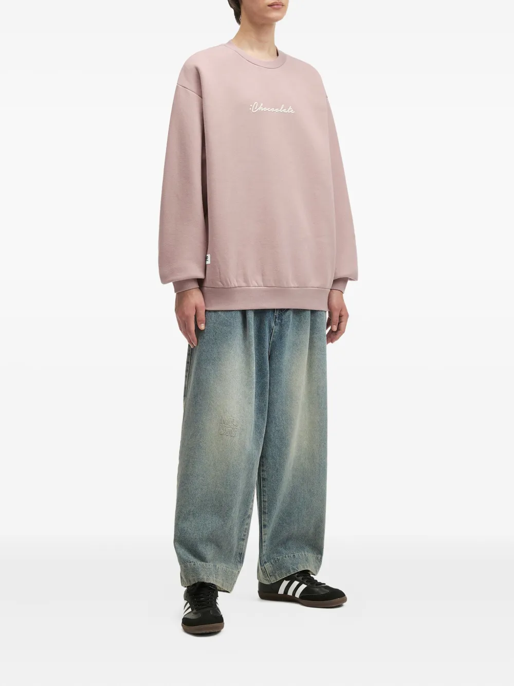 CHOCOOLATE embroidered crew-neck sweatshirt - Roze