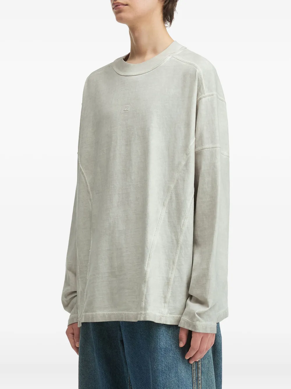 Izzue Panelled Long-sleeve T-shirt In Gray