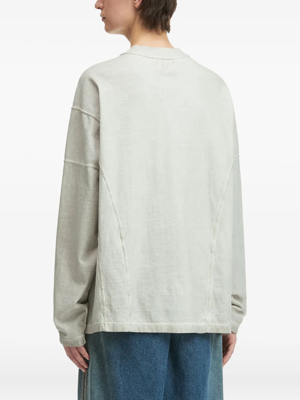 Izzue Panelled Long-sleeve T-shirt In Gray