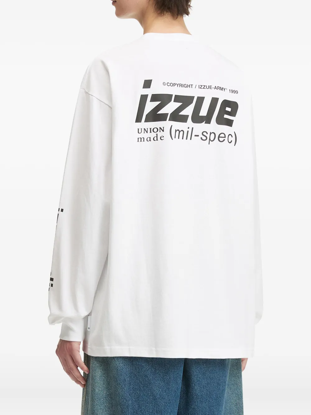 Izzue Logo-print Long-sleeve T-shirt In White