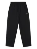 izzue drawstring logo track pants - Black