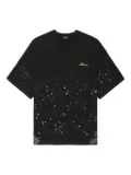 We11done paint-splatter cotton T-shirt - Black