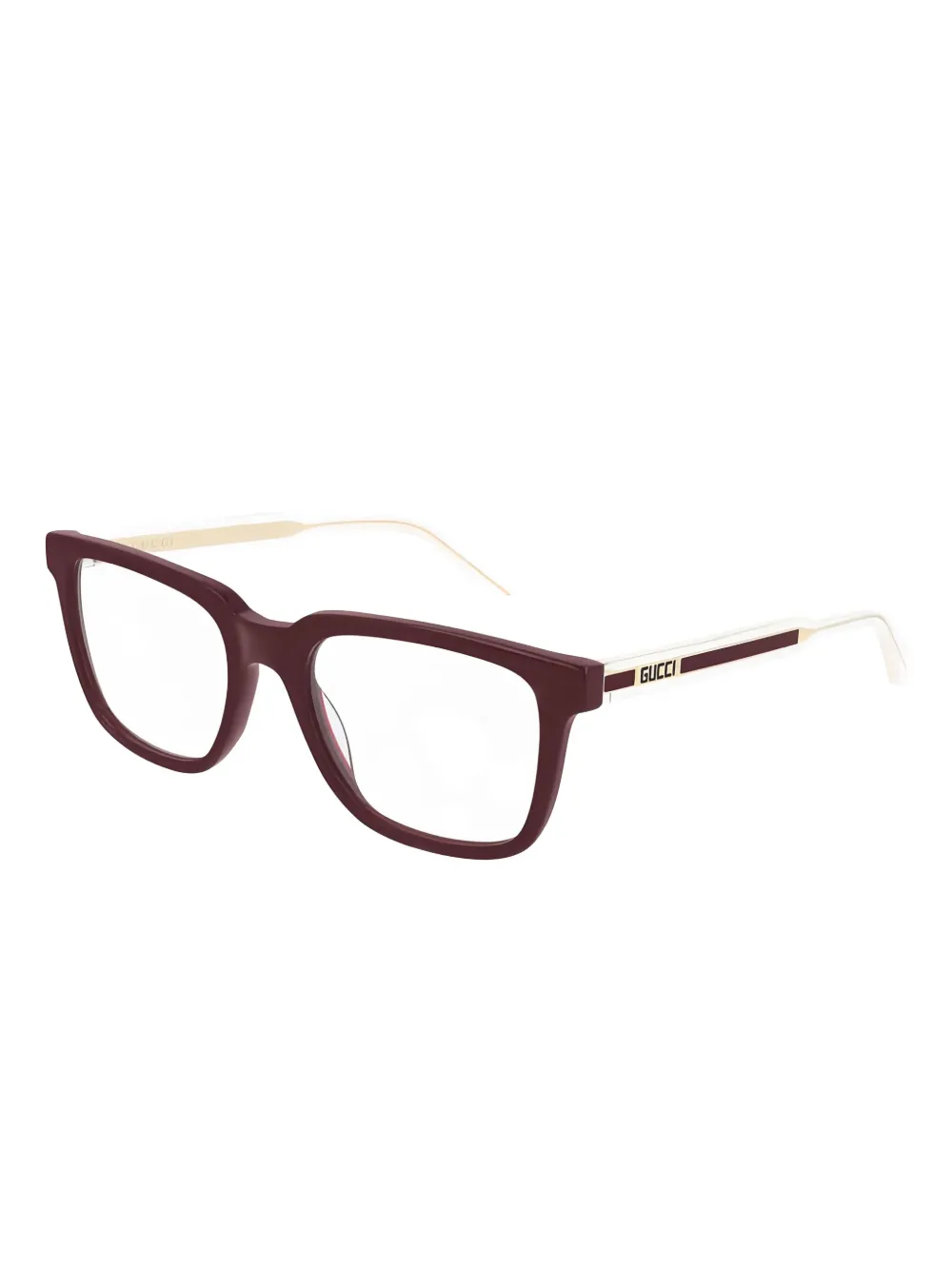 Gucci Square Full-rim Glasses In Brown