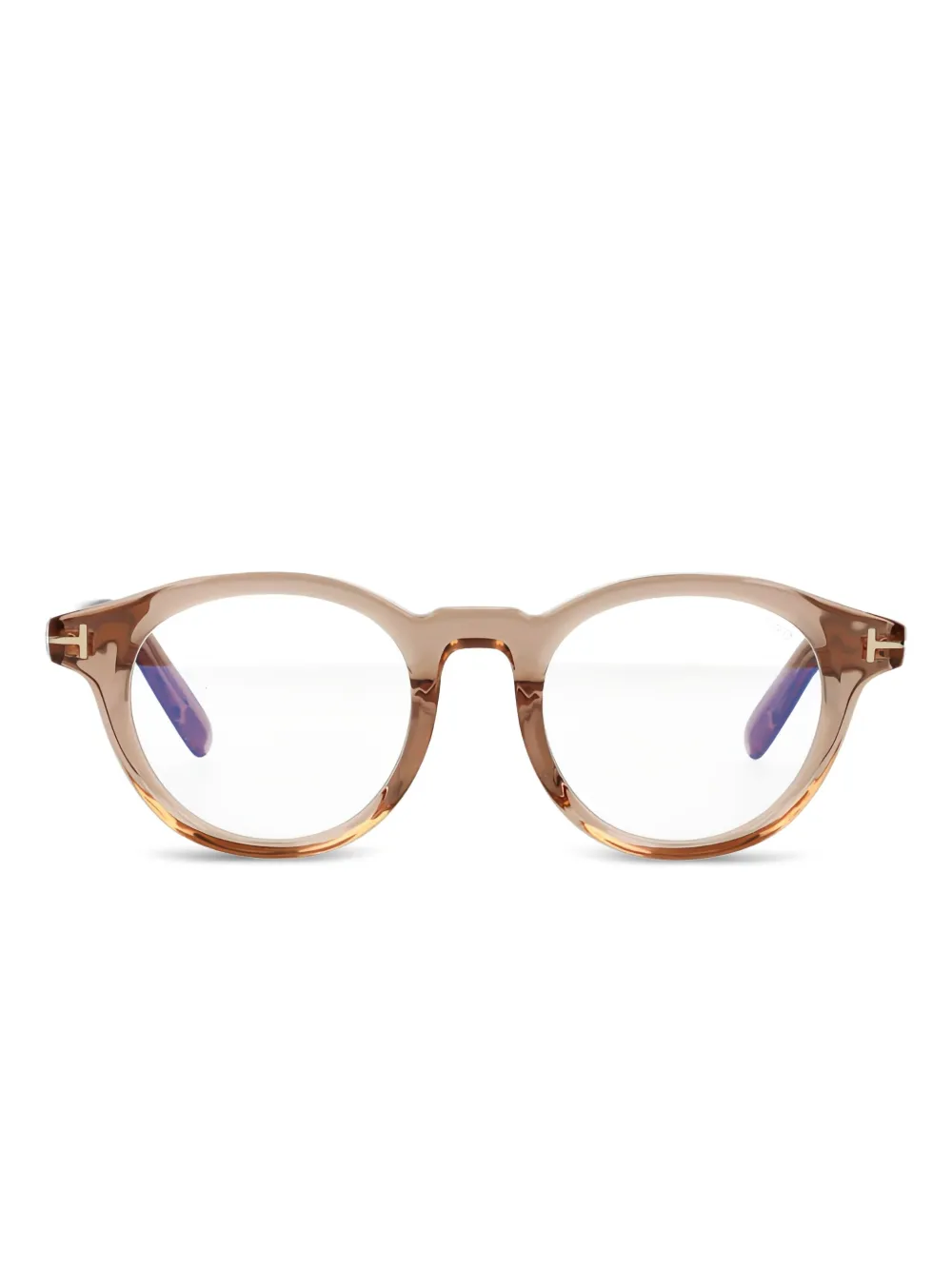 TOM FORD Eyewear Zonnebril met rond montuur Bruin