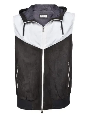 ブルネロクチネリ　ジップアップベスト　ポケット付き　ベージュ　サイズL程度 BRUNELLO CUCINELLI ブルネロクチネリ ジップアップ ニット