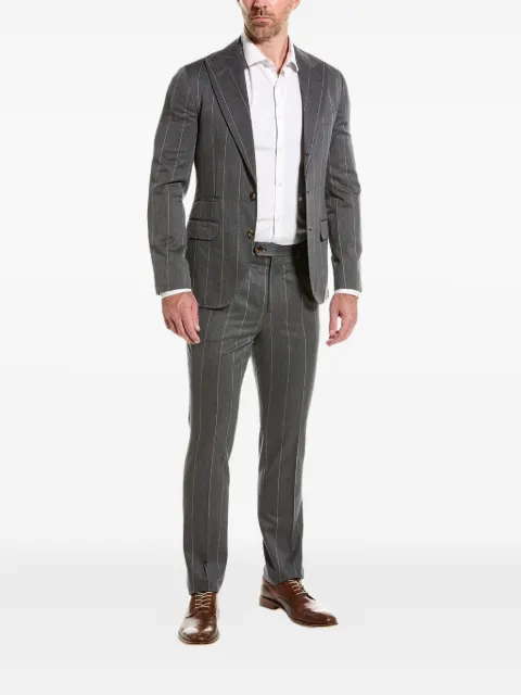 Brunello Cucinelli pinstripes single-breasted suit