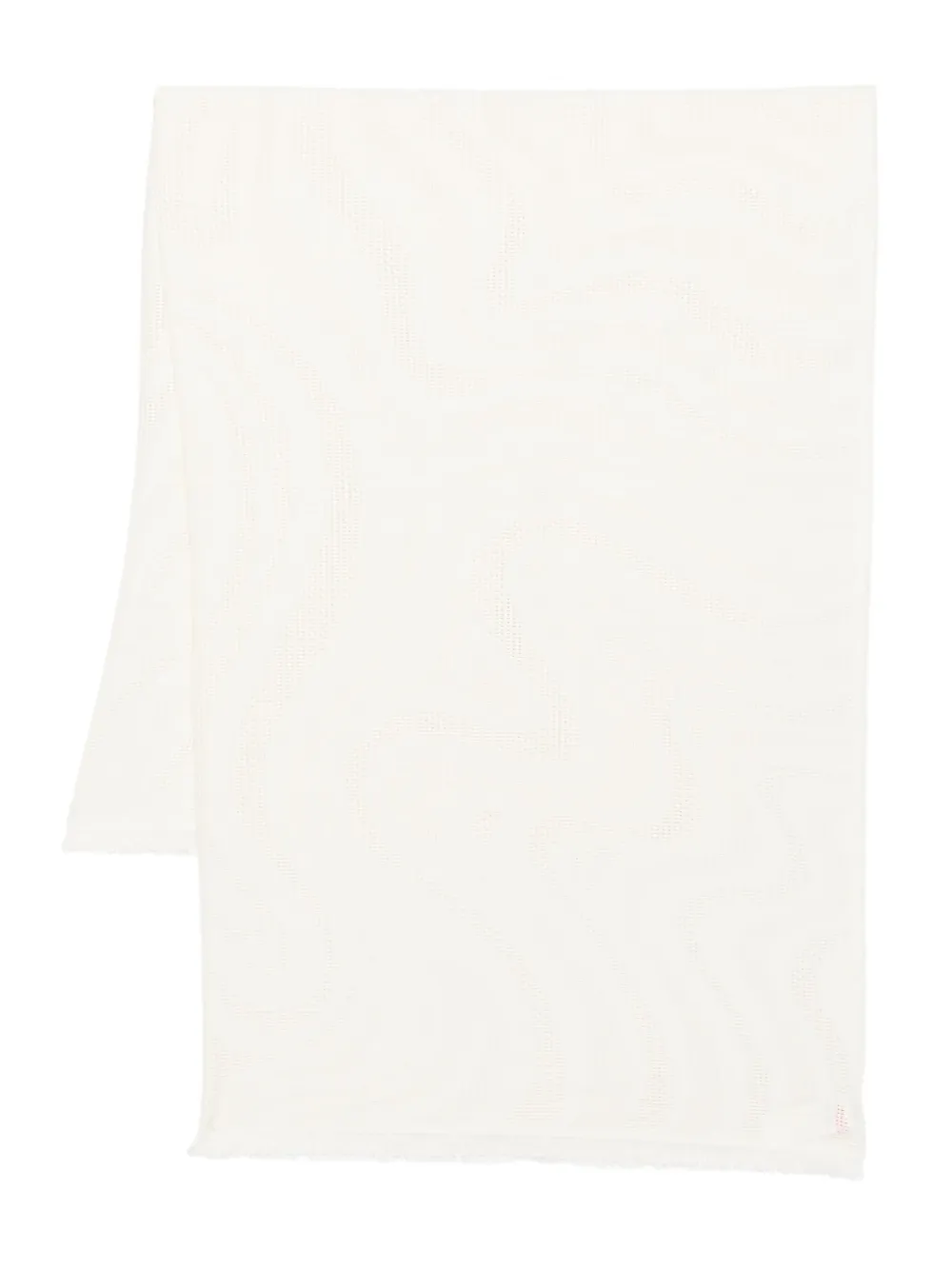 Max Mara Pirania textured Alpaca-wool scarf - ホワイト Max Mara Pirania textured Alpaca-wool scarf - ホワイト