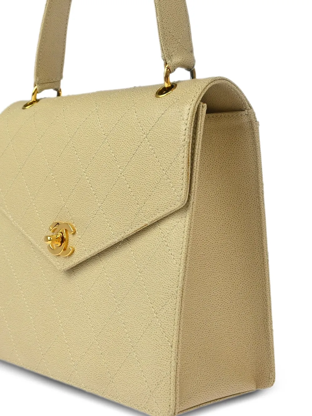 Pre-owned Chanel 1998 Kelly Handbag In Neutral