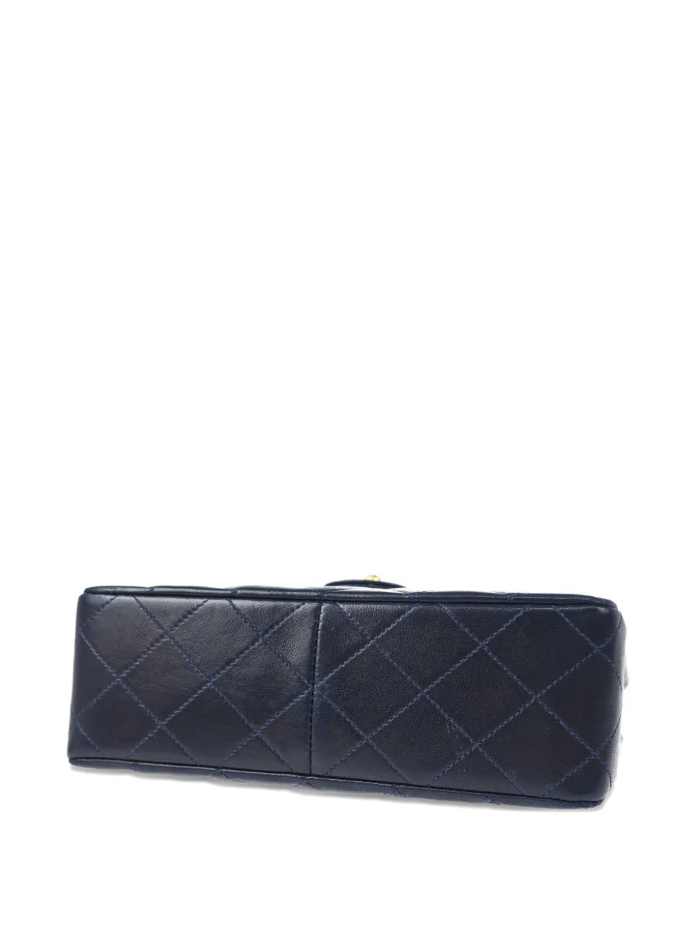 Pre-owned Chanel 1992 Classic Square Shoulder Bag In Blue