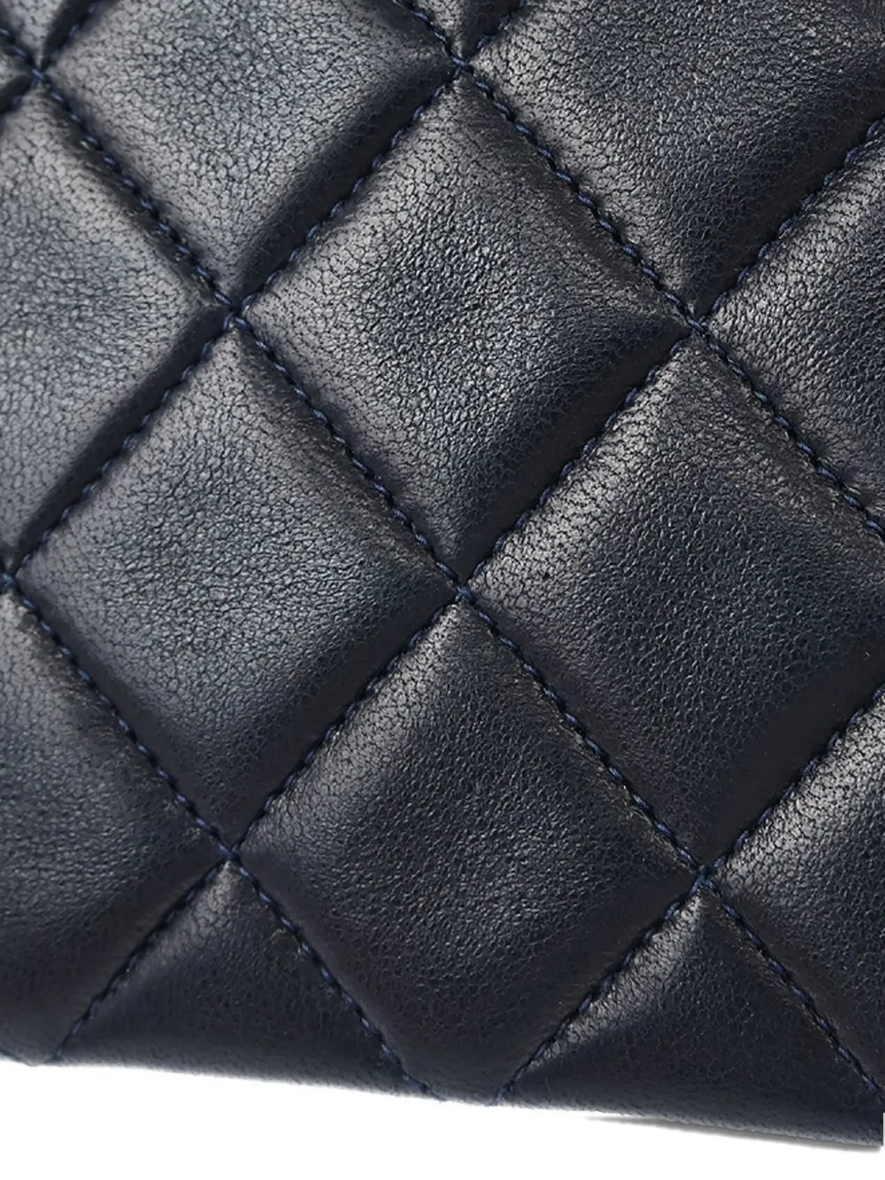 Pre-owned Chanel 1992 Classic Square Shoulder Bag In Blue