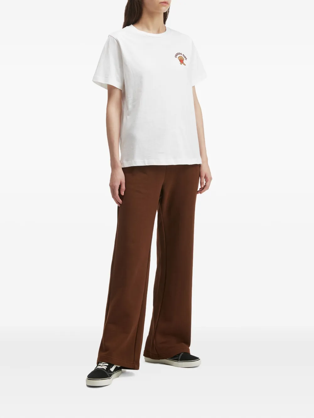 Chocoolate Embroidered-motif T-shirt In White