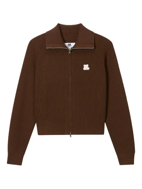 CHOCOOLATE Cardigan a coste con zip