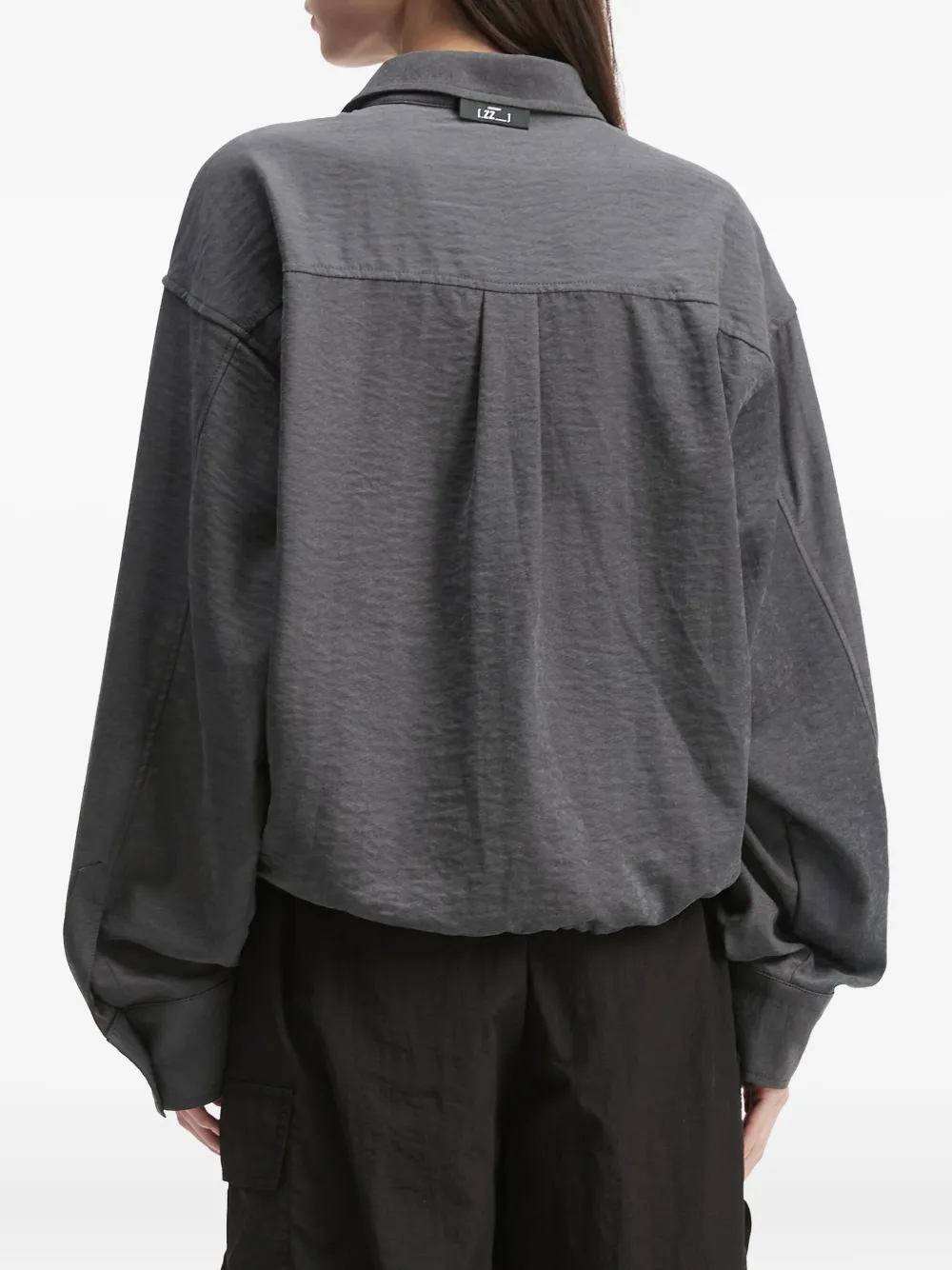 Izzue Drawstring Shirt In Black