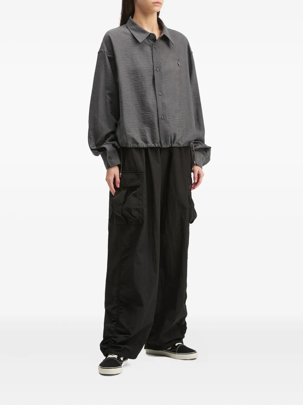 Izzue drawstring shirt - Grijs