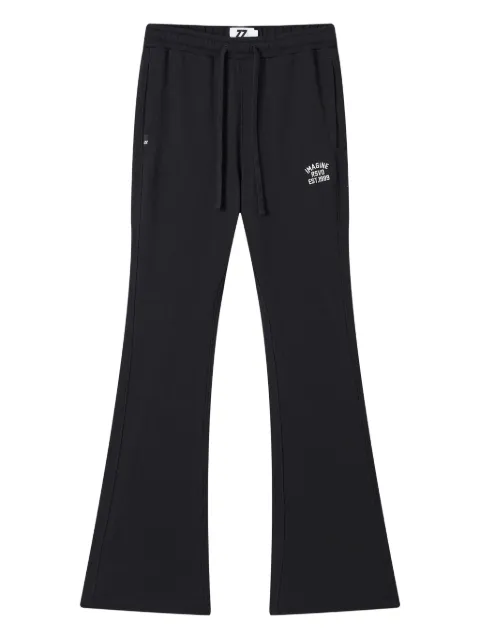 izzue embroidered flare trousers