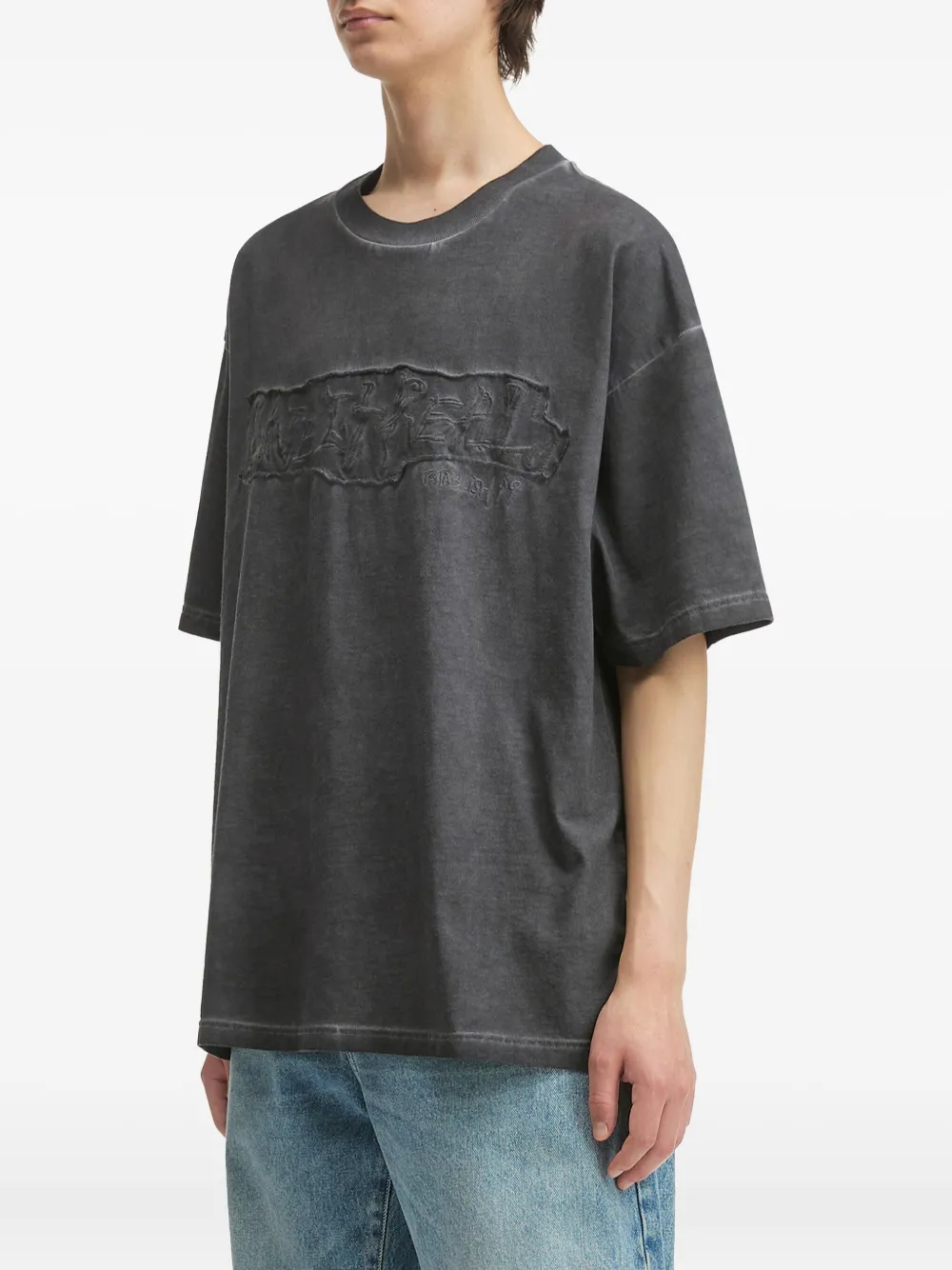 Izzue Embroidered-detail T-shirt In Gray
