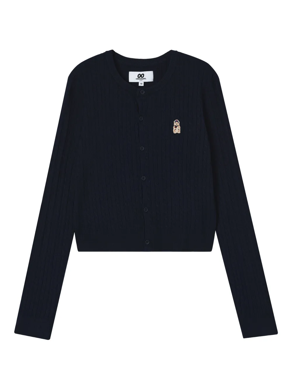 Chocoolate Embroidered-logo Cardigan In Blue