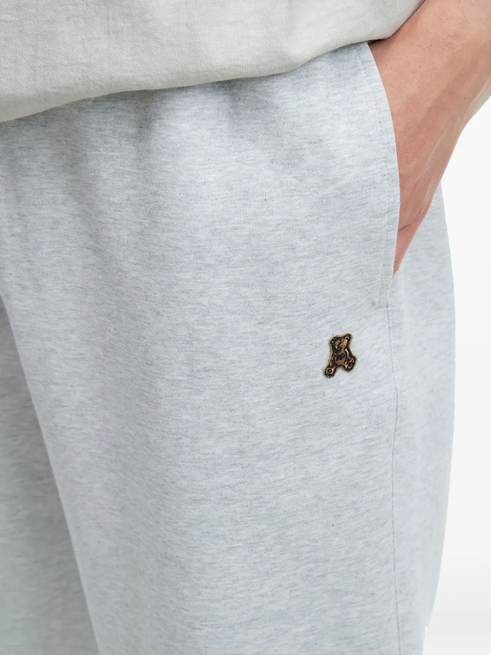 Izzue Embroidered-teddy Bear Track Pants In Gray