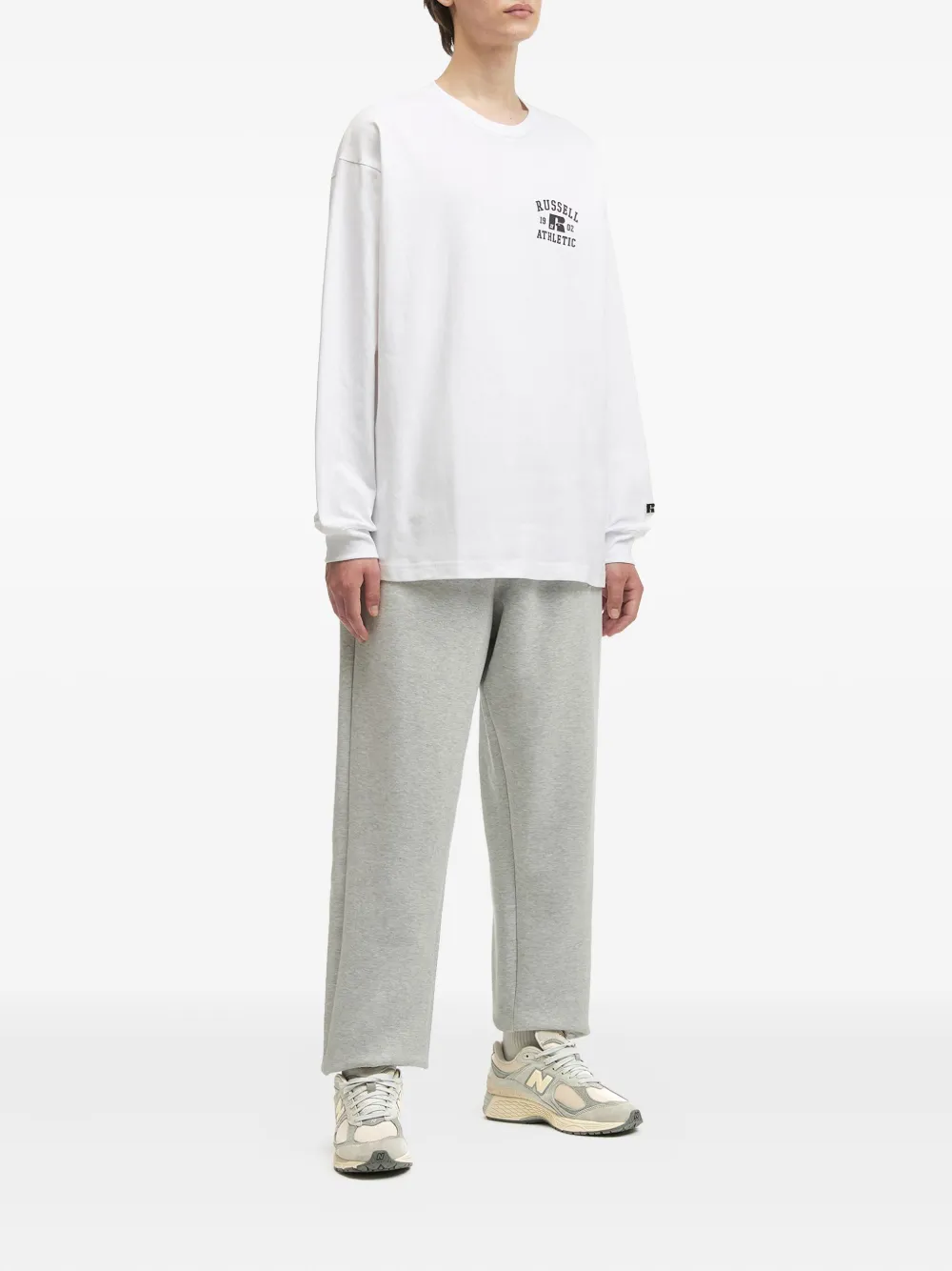 Izzue long-sleeve cotton T-shirt - Wit