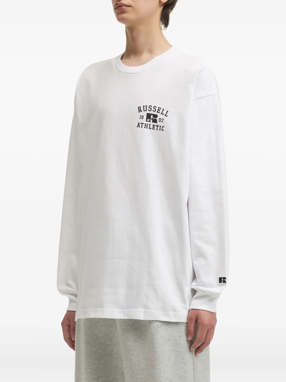 Izzue Long-sleeve Cotton T-shirt In White