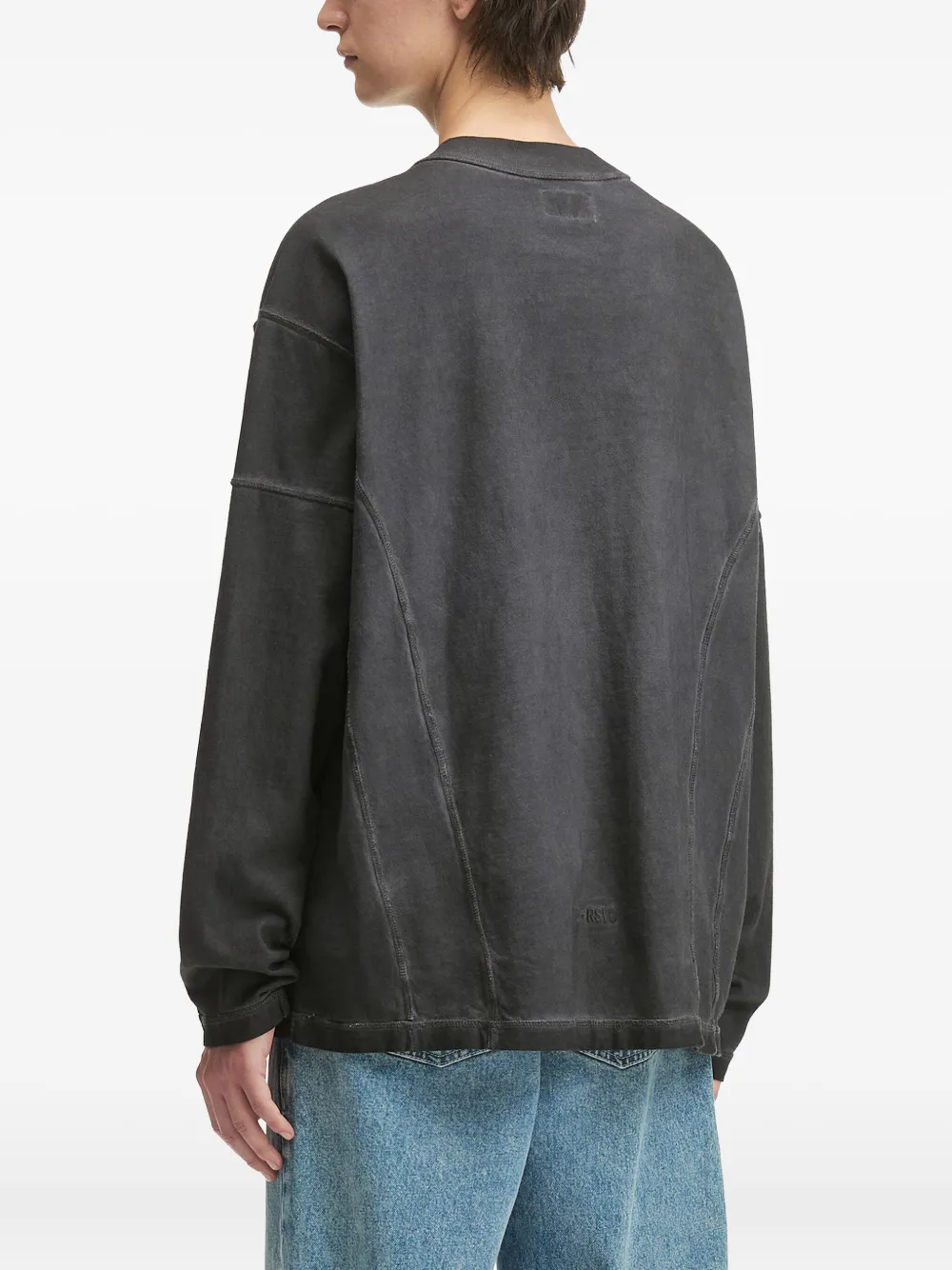 Izzue Long-sleeve Panelled T-shirt In Gray