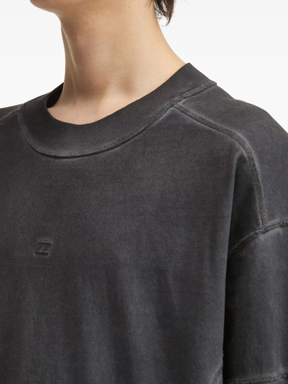 Izzue Long-sleeve Panelled T-shirt In Gray