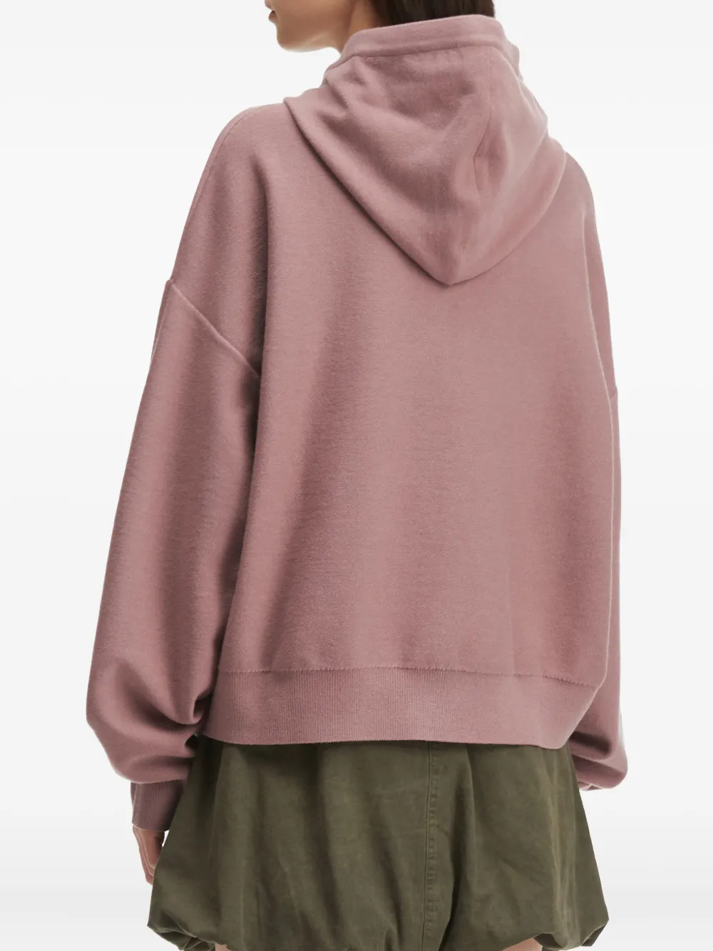 Izzue Drawstring Hooded Sweatshirt In Pink
