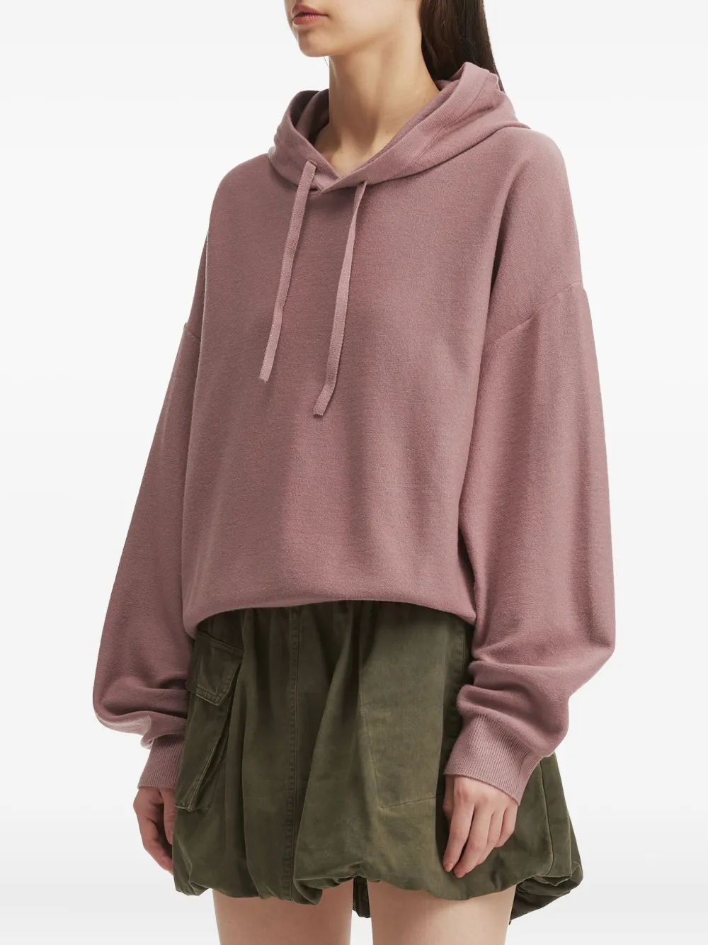 Izzue Drawstring Hooded Sweatshirt In Pink