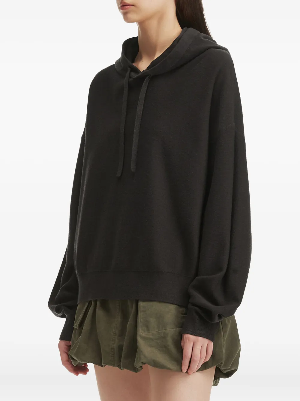 Izzue Drawstring Hoodie In Black