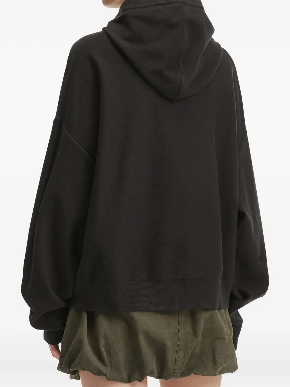Izzue Drawstring Hoodie In Black