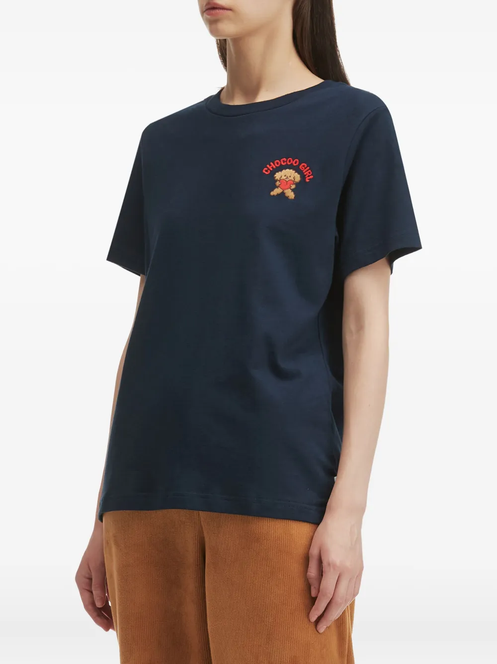 Chocoolate Embroidered T-shirt In Black