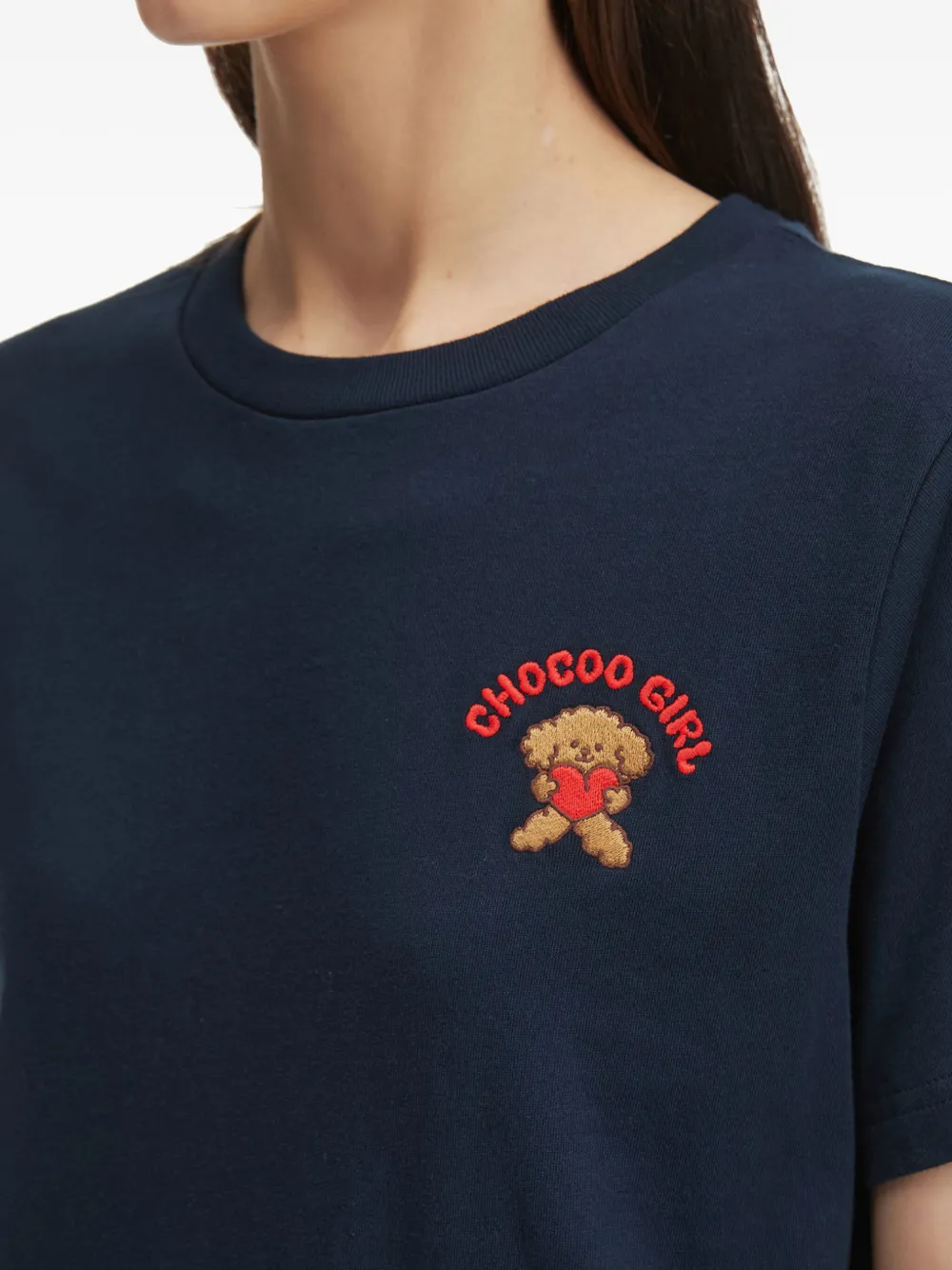 Chocoolate Embroidered T-shirt In Black