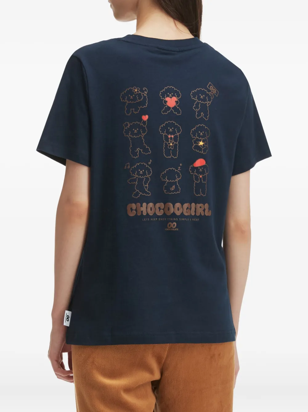 Chocoolate Embroidered T-shirt In Black