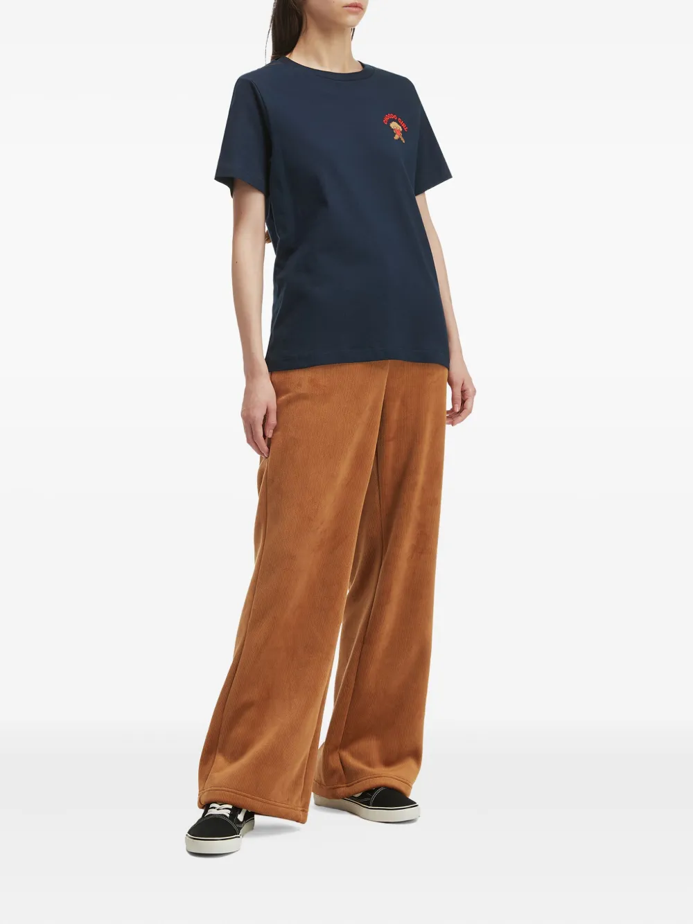 Chocoolate Embroidered T-shirt In Black