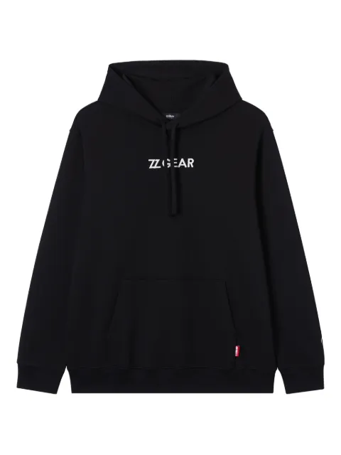 izzue embroidered-logo hoodie